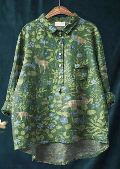 Feminine French vintage style blouse for women | Anita -10