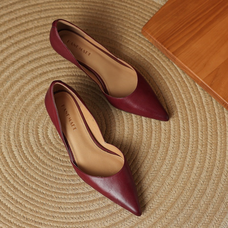 Refined genuine leather stiletto heels for women | Carlen -1
