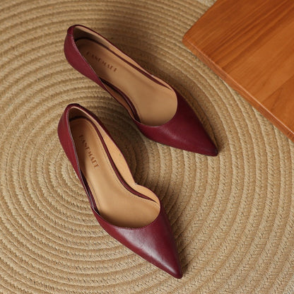 Refined genuine leather stiletto heels for women | Carlen -1