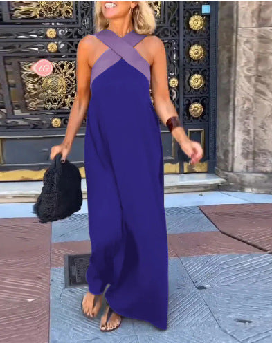 Elegant crossed-cut midi dress for women | Delphine -5