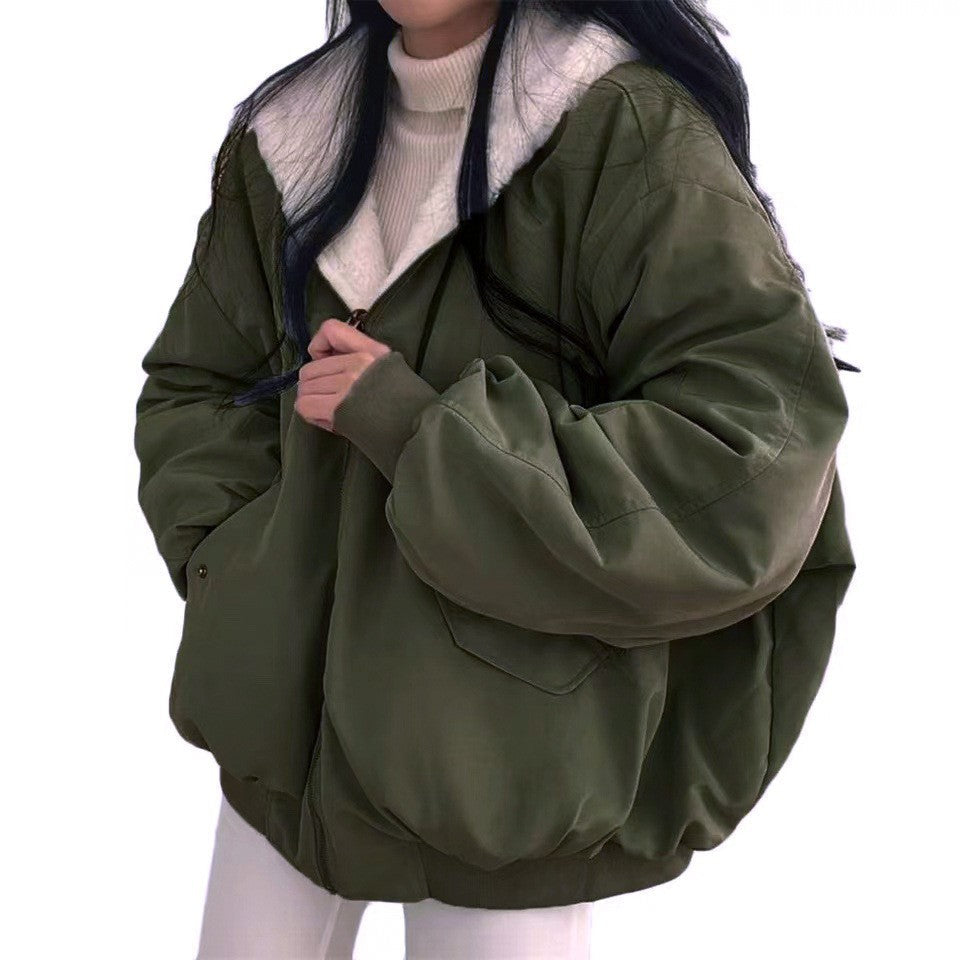 Reversible hooded warm winter coat for women | Lira -8