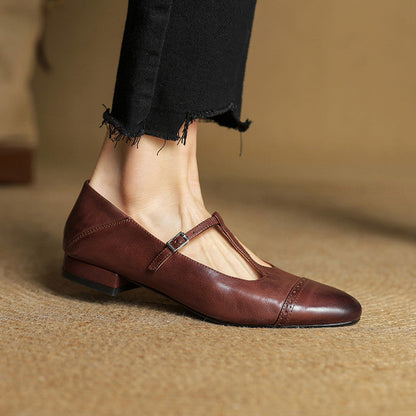 Classic genuine leather ballet flats for women | Graneth -9