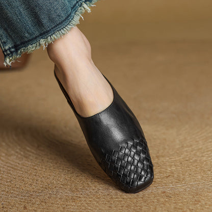 Elegant genuine leather slip-on mules for women | Dalvi -20