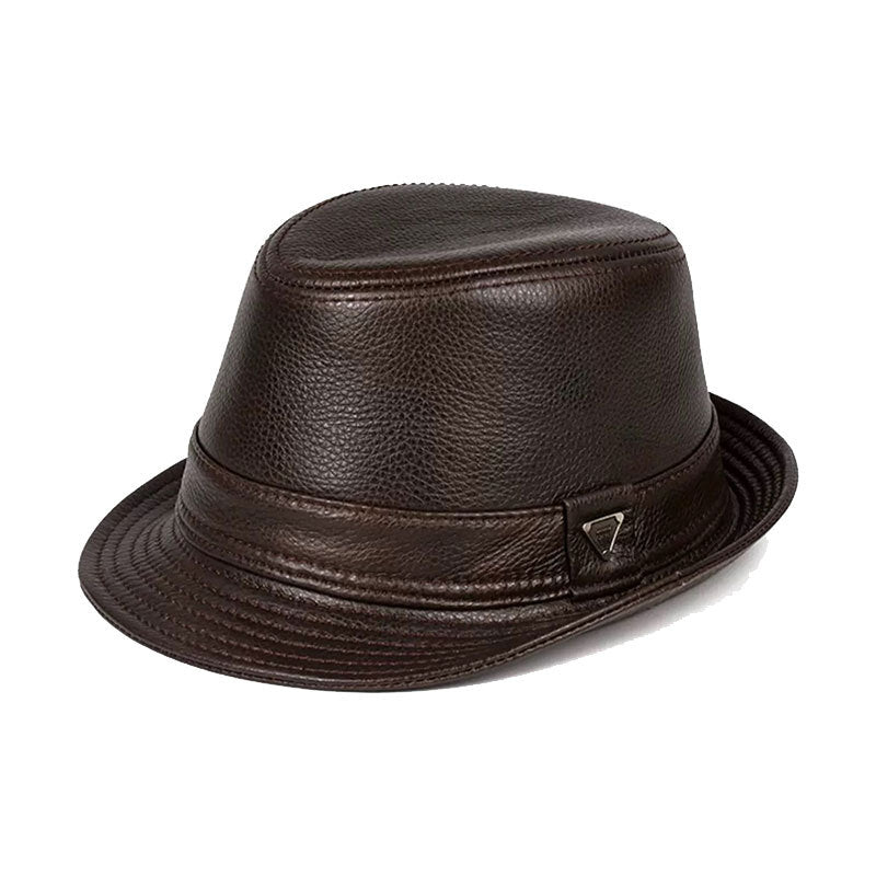 Classic leather brim heritage fedora hat for men | Kingsman -3
