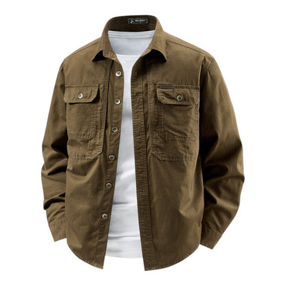 Casual relaxed cotton overshirt for men | Dockside -6