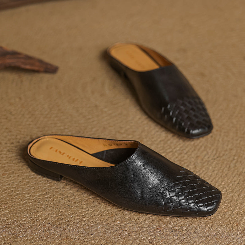 Elegant genuine leather slip-on mules for women | Dalvi -15