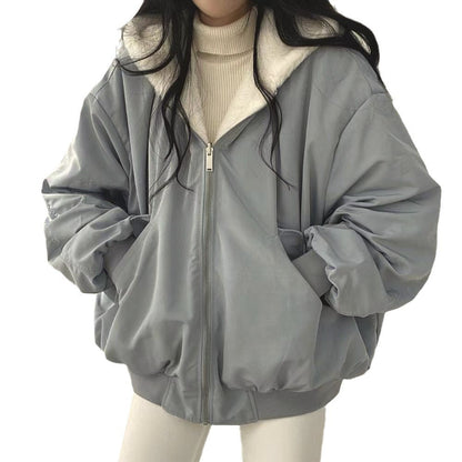 Reversible hooded warm winter coat for women | Lira -4