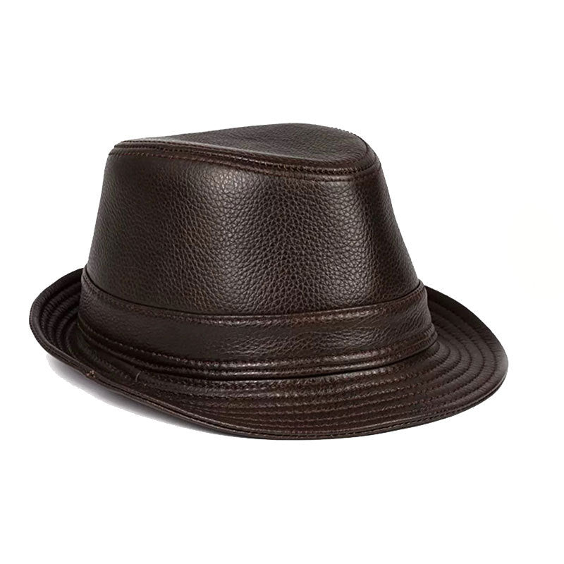 Classic leather brim heritage fedora hat for men | Kingsman -4
