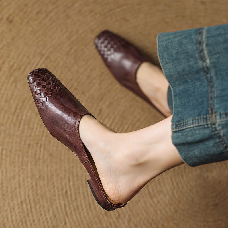 Elegant genuine leather slip-on mules for women | Dalvi -3