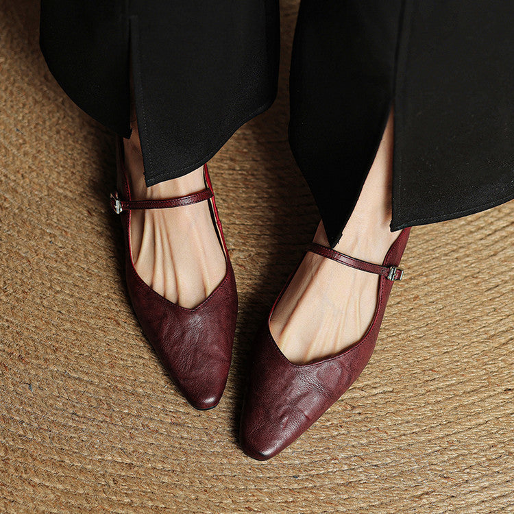 Elegant genuine leather mules for women | Orella -9