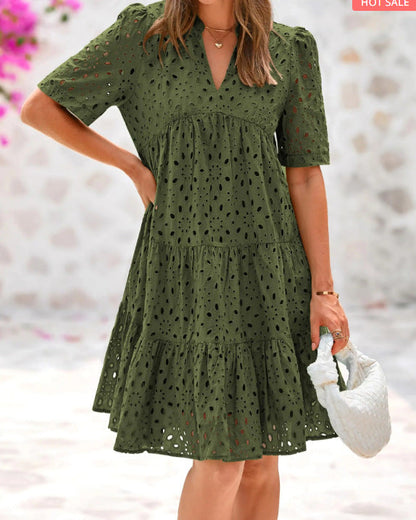 Chic ruffle summer dress for women | Rivelle -4
