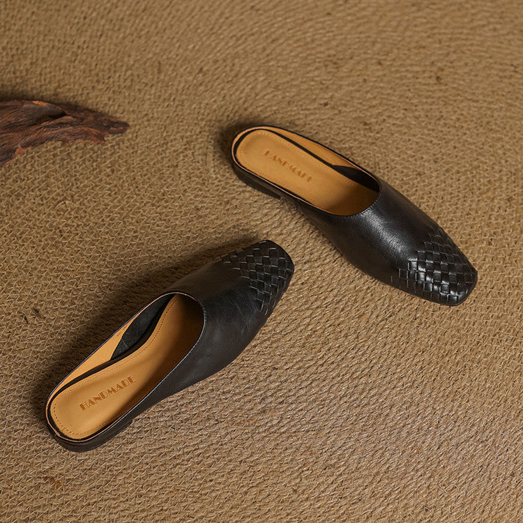 Elegant genuine leather slip-on mules for women | Dalvi -21