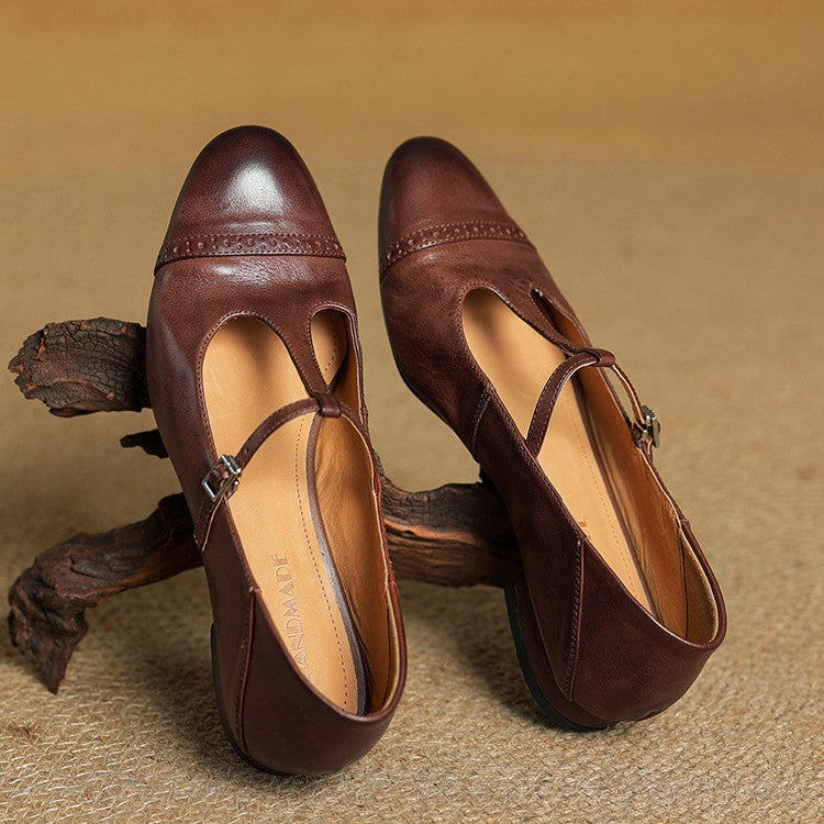 Classic genuine leather ballet flats for women | Graneth -15