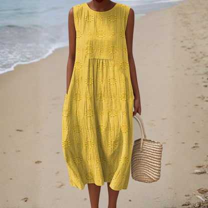 Wrapped Sleeveless dress with side pockets for women | Camillea