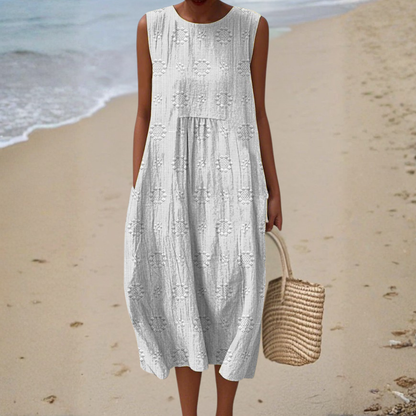 Wrapped Sleeveless dress with side pockets for women | Camillea