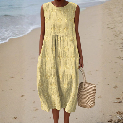 Wrapped Sleeveless dress with side pockets for women | Camillea