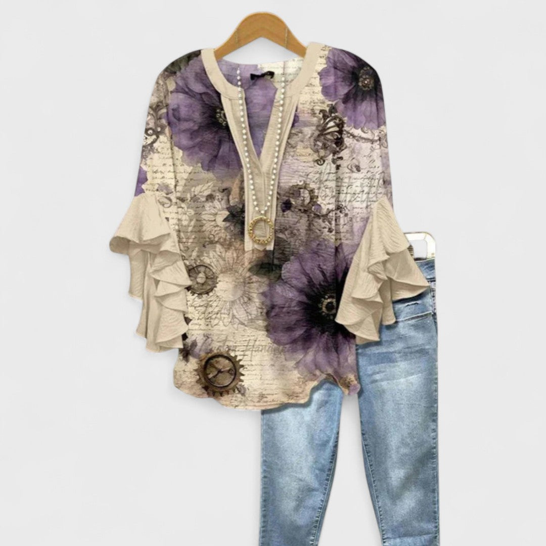 Lightweight everyday casual blouse for women | Kay -6