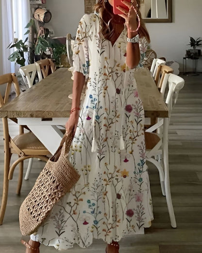 Boho relaxed everyday dress for women | Celina -7