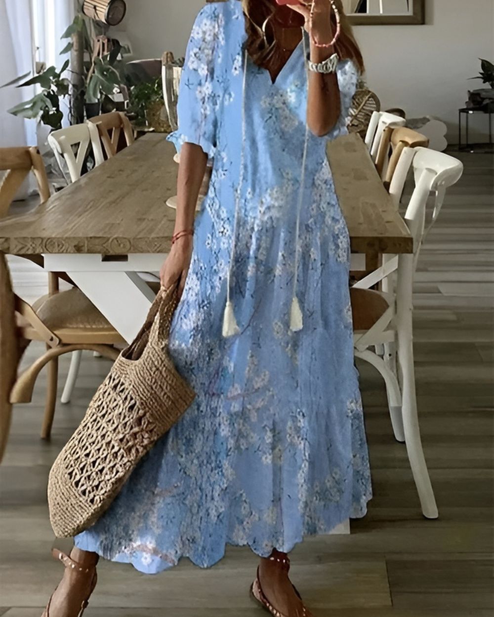 Boho relaxed everyday dress for women | Celina -4