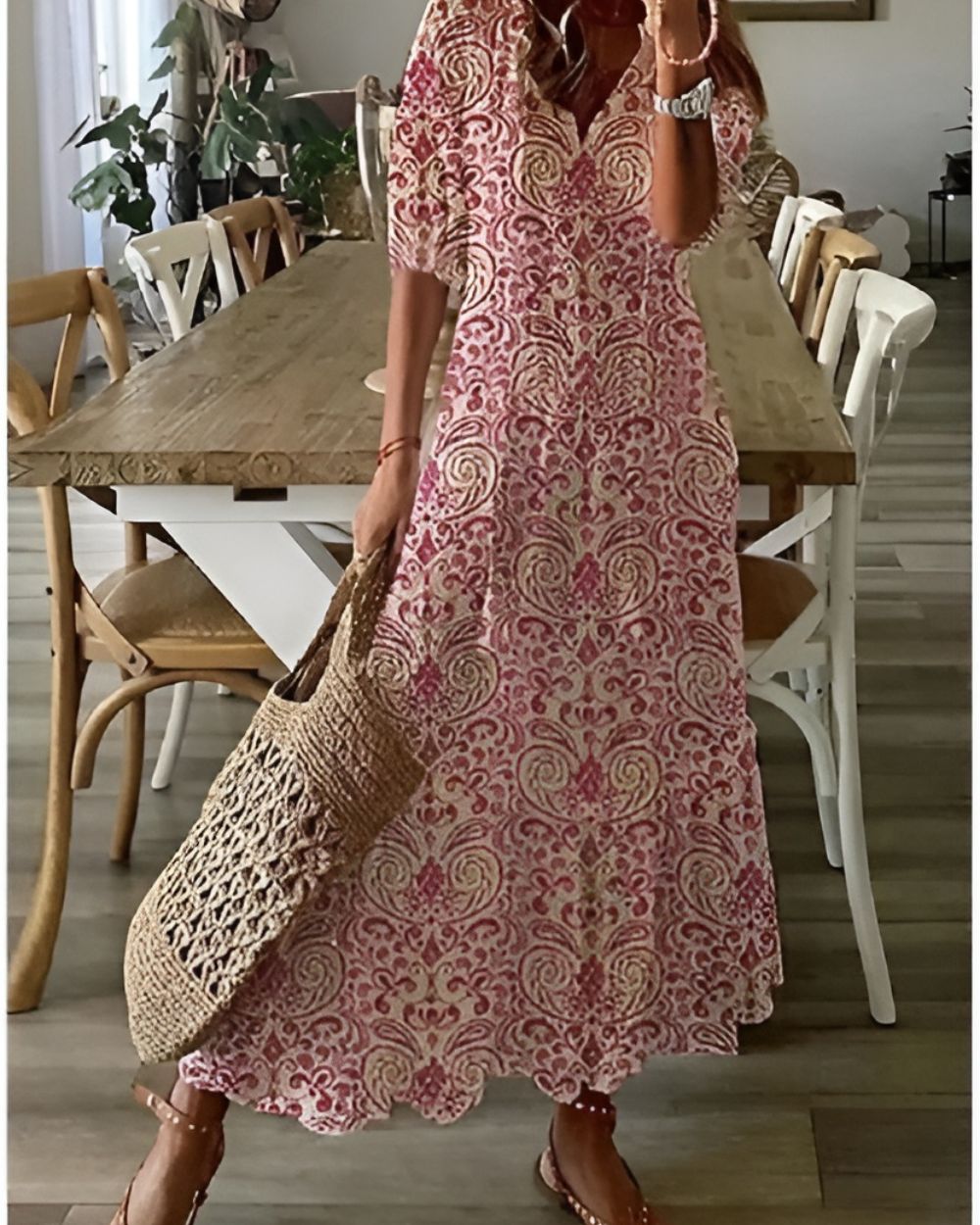 Boho relaxed everyday dress for women | Celina -5