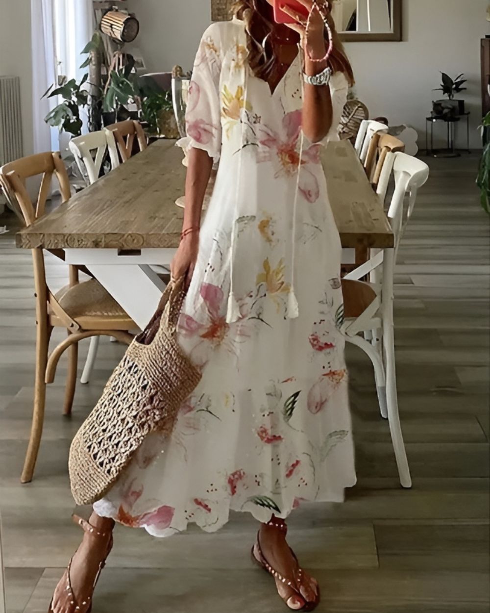 Boho relaxed everyday dress for women | Celina -6