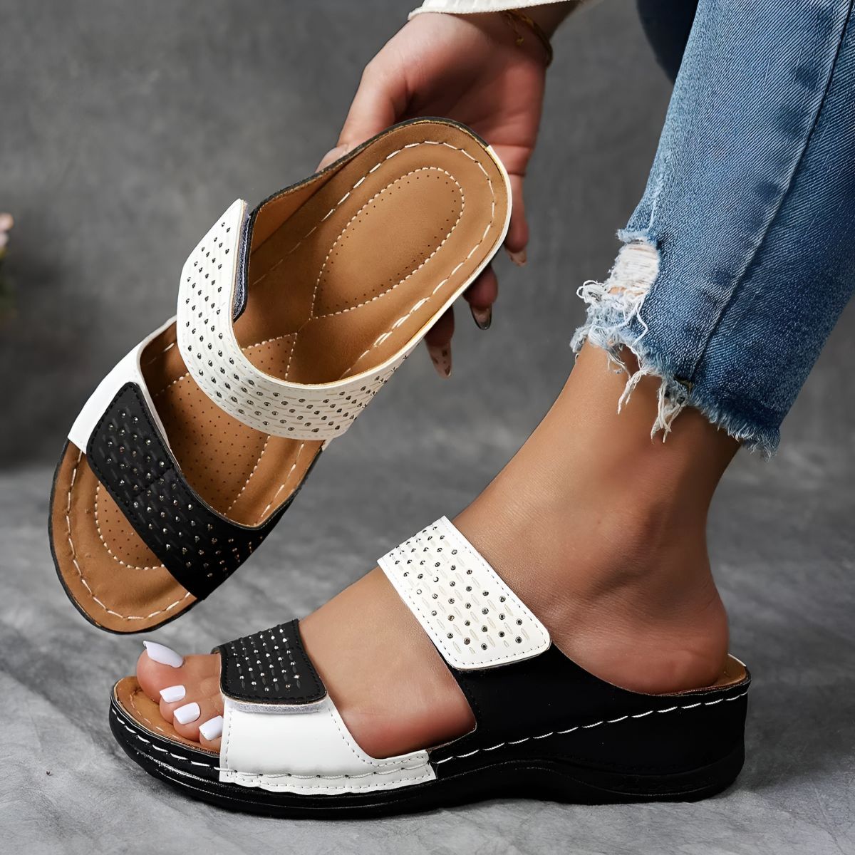 Palmed Elegant comfort sandals for women | Arelia