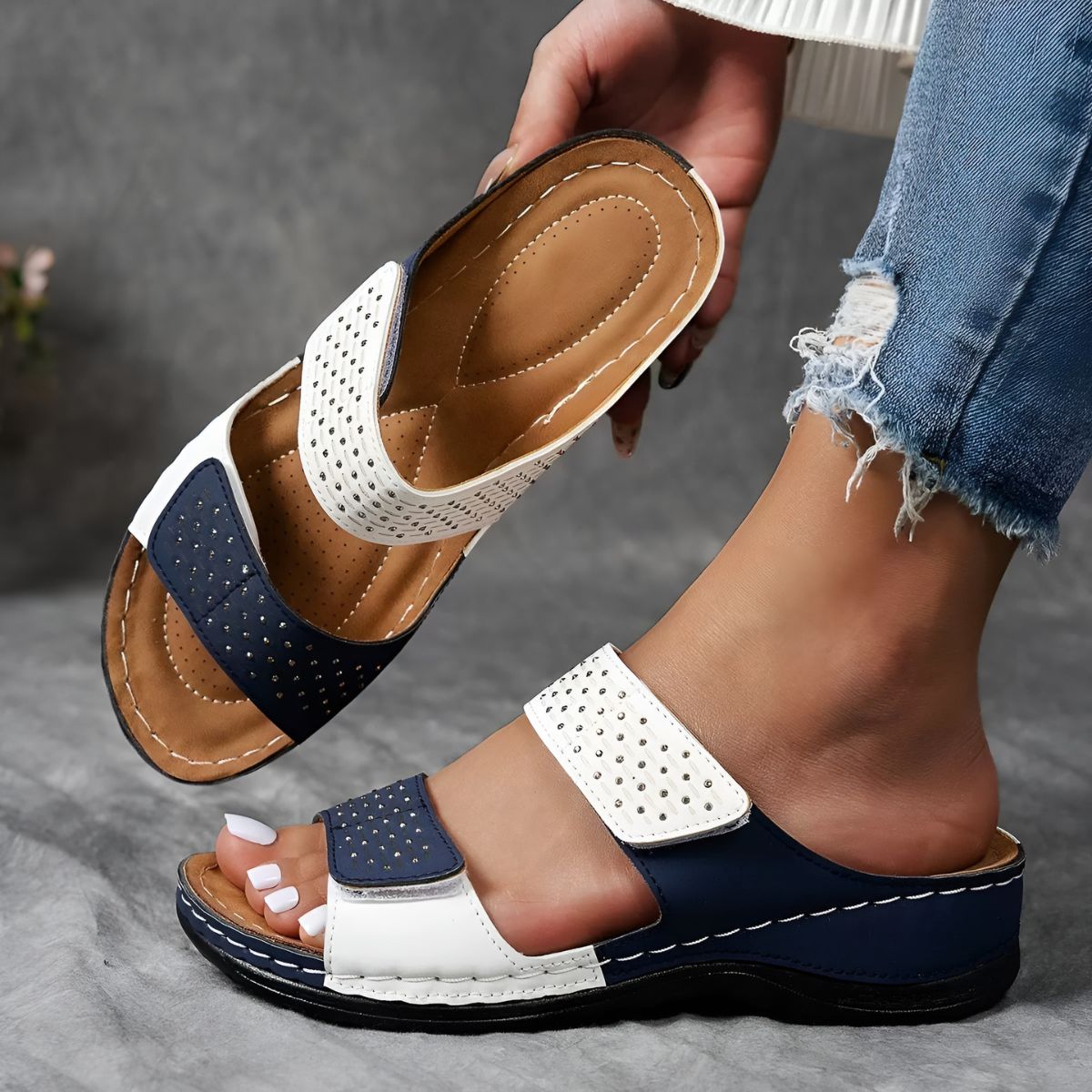 Palmed Elegant comfort sandals for women | Arelia