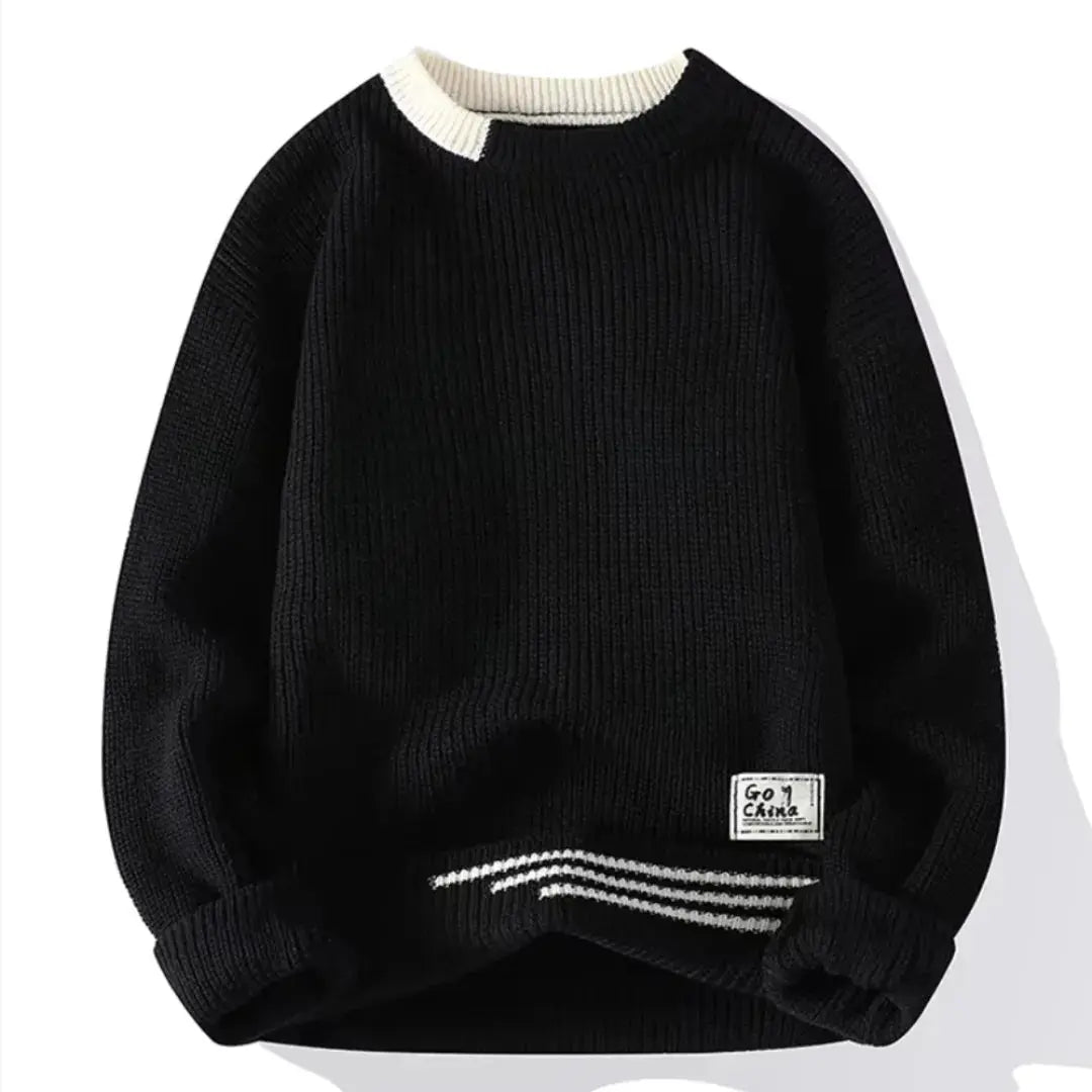 Classic crew-neck relaxed jumper for men | Raphael -4