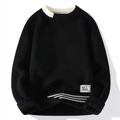Classic crew-neck relaxed jumper for men | Raphael -4