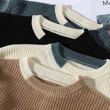 Classic crew-neck relaxed jumper for men | Raphael -6