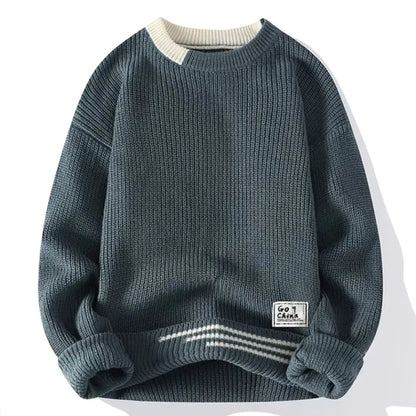 Classic crew-neck relaxed jumper for men | Raphael -3