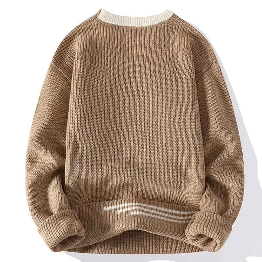 Classic crew-neck relaxed jumper for men | Raphael -2
