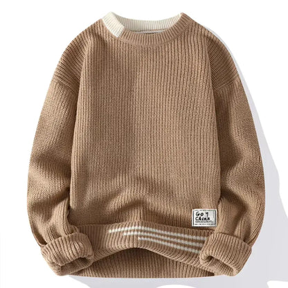 Classic crew-neck relaxed jumper for men | Raphael -1