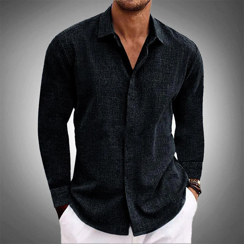 Classic linen shirt for men | Roberto Russo Amsterdam -2