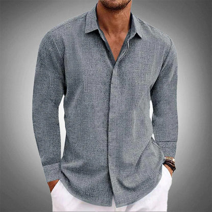 Classic linen shirt for men | Roberto Russo Amsterdam -3
