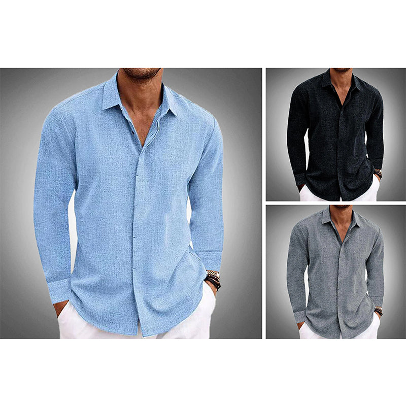 Classic linen shirt for men | Roberto Russo Amsterdam -4