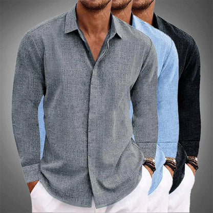 Classic linen shirt for men | Roberto Russo Amsterdam -5
