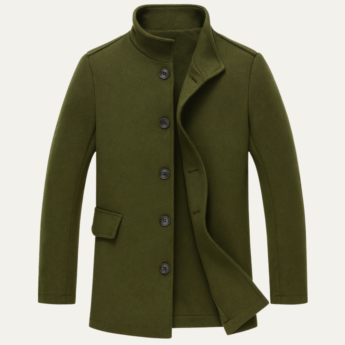 Tailored classic wool overcoat for men | Romeo -4