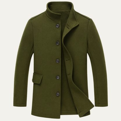 Tailored classic wool overcoat for men | Romeo -4