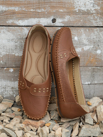 Elegant featherlight cushioned slip-on loafers for women | Elodie -12