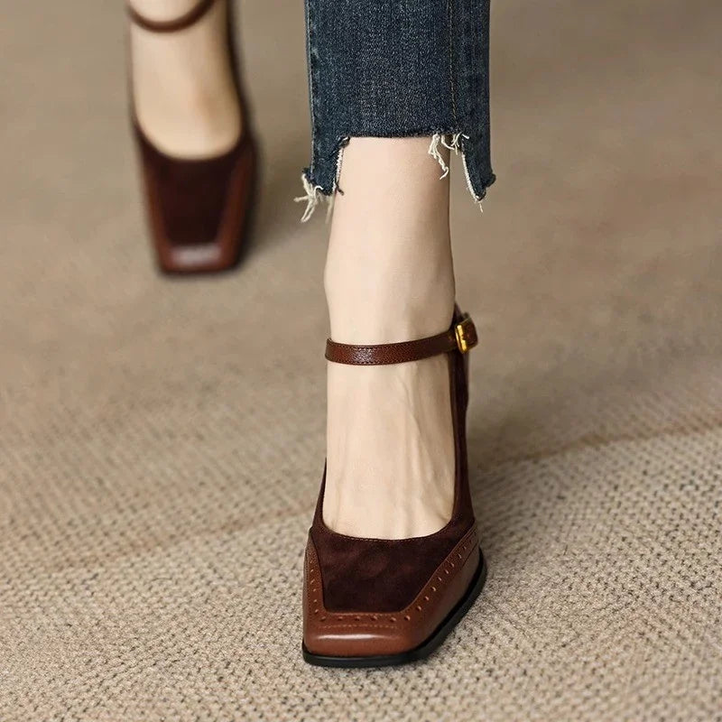 Classic everyday block heels for women | Terra -3