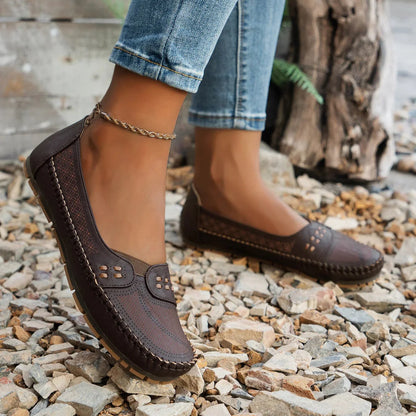 Elegant featherlight cushioned slip-on loafers for women | Elodie -4