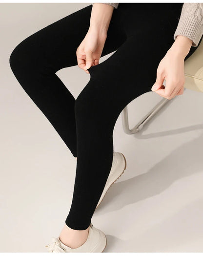Relaxed comfortable knit casual leggings for women -14