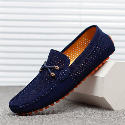 Smart perforated cushioned-insole loafers for men | Jorik -6
