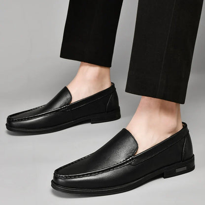 Classic genuine leather loafers for men | Verona -4