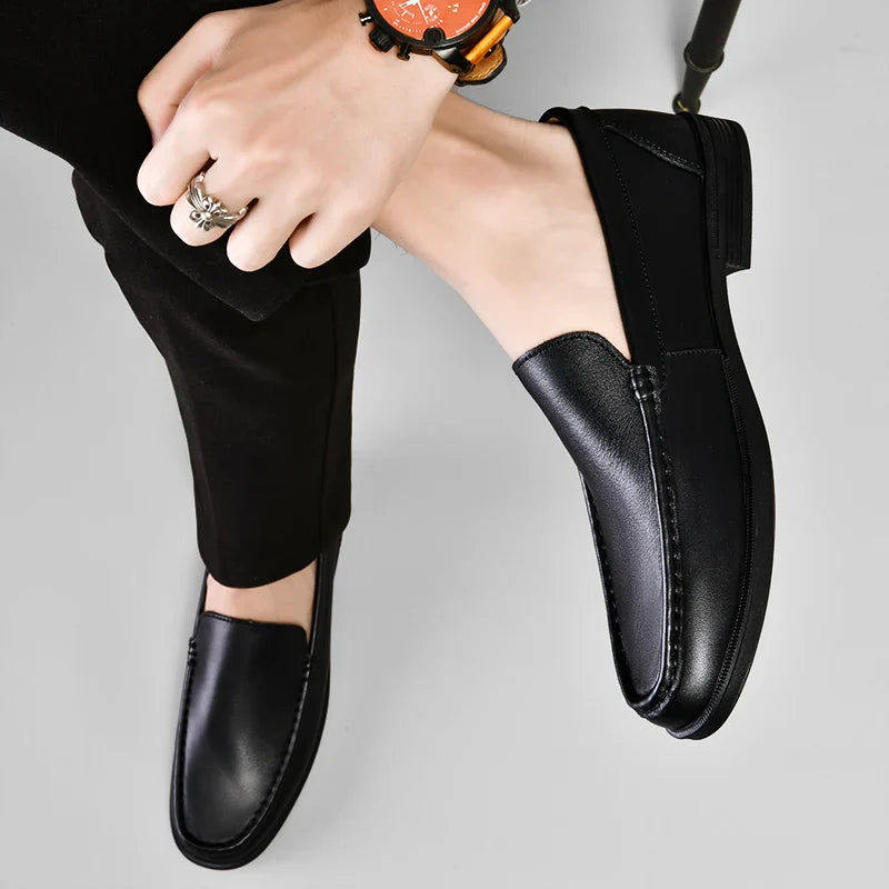 Classic genuine leather loafers for men | Verona -8