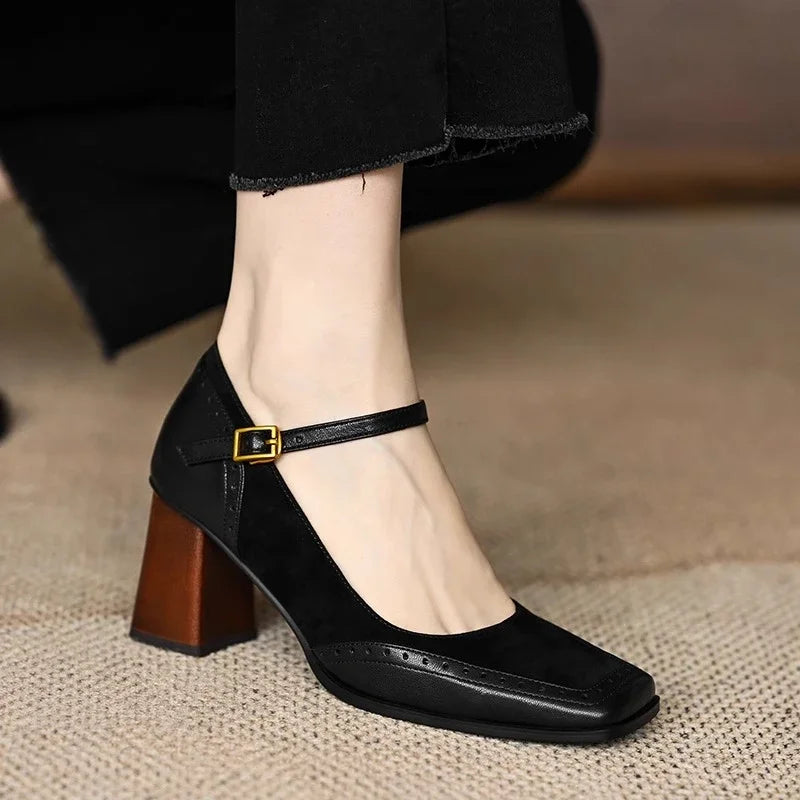 Classic everyday block heels for women | Terra -9