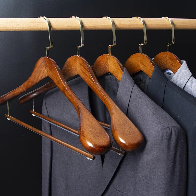 Premium walnut wood clothes hangers for men | Weston -2