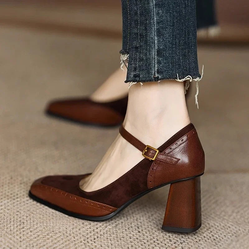 Classic everyday block heels for women | Terra -1