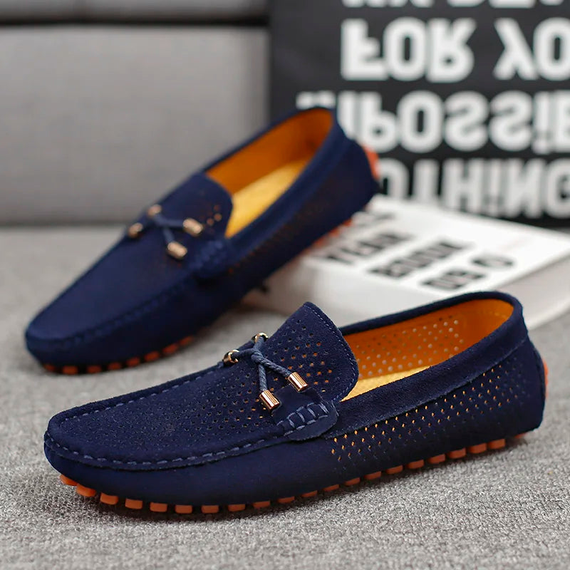 Smart perforated cushioned-insole loafers for men | Jorik -7
